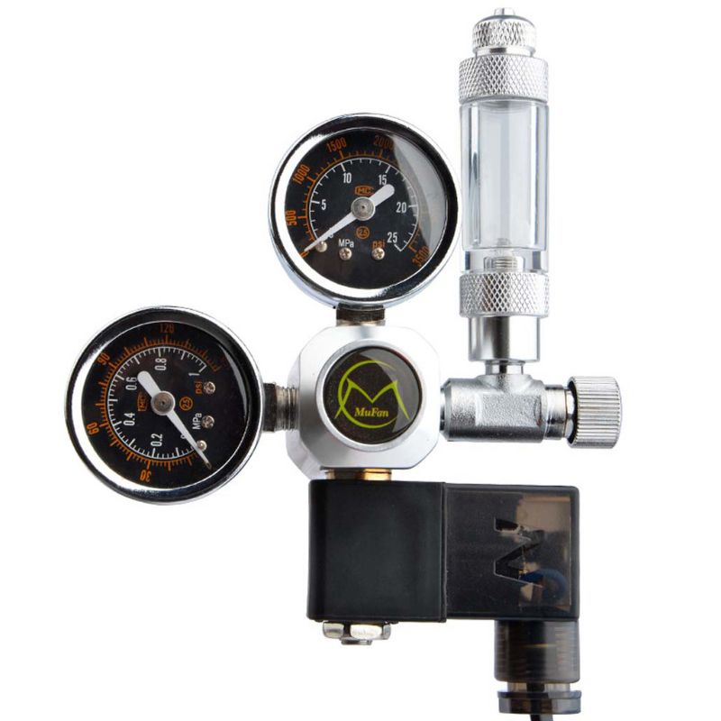Aquarium CO2 Pressure Regulator 220V Electromagnetic Pressure Gauge System Regulator Automatic Electric Switch Pressure Reducer: 9FF801654-B