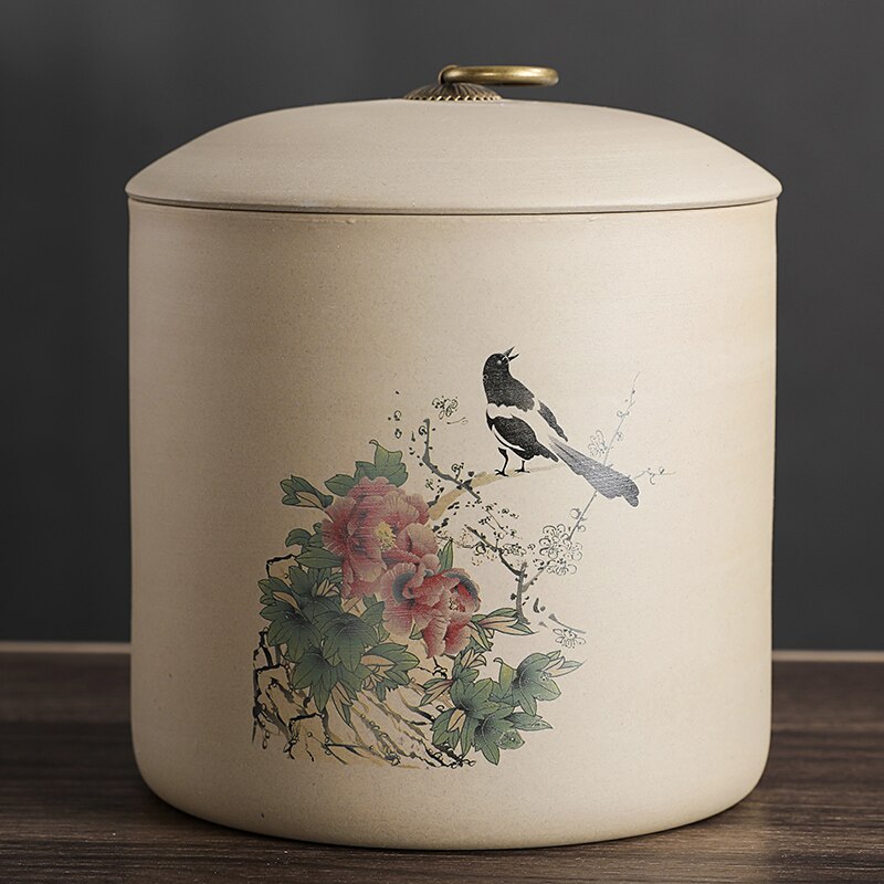 Canister Set Coffee Container Tea Organizer Tea Leaves Container Chinese Pickle Jar Caja Para Te Tea Caddy Ceramic AB50CY: C