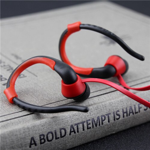 Ersuki  mp3- speler usb-nekband voor sporthardlopen  mp3 met oordopjes, ondersteuning voor 16gb micro sd-kaarten: Rood