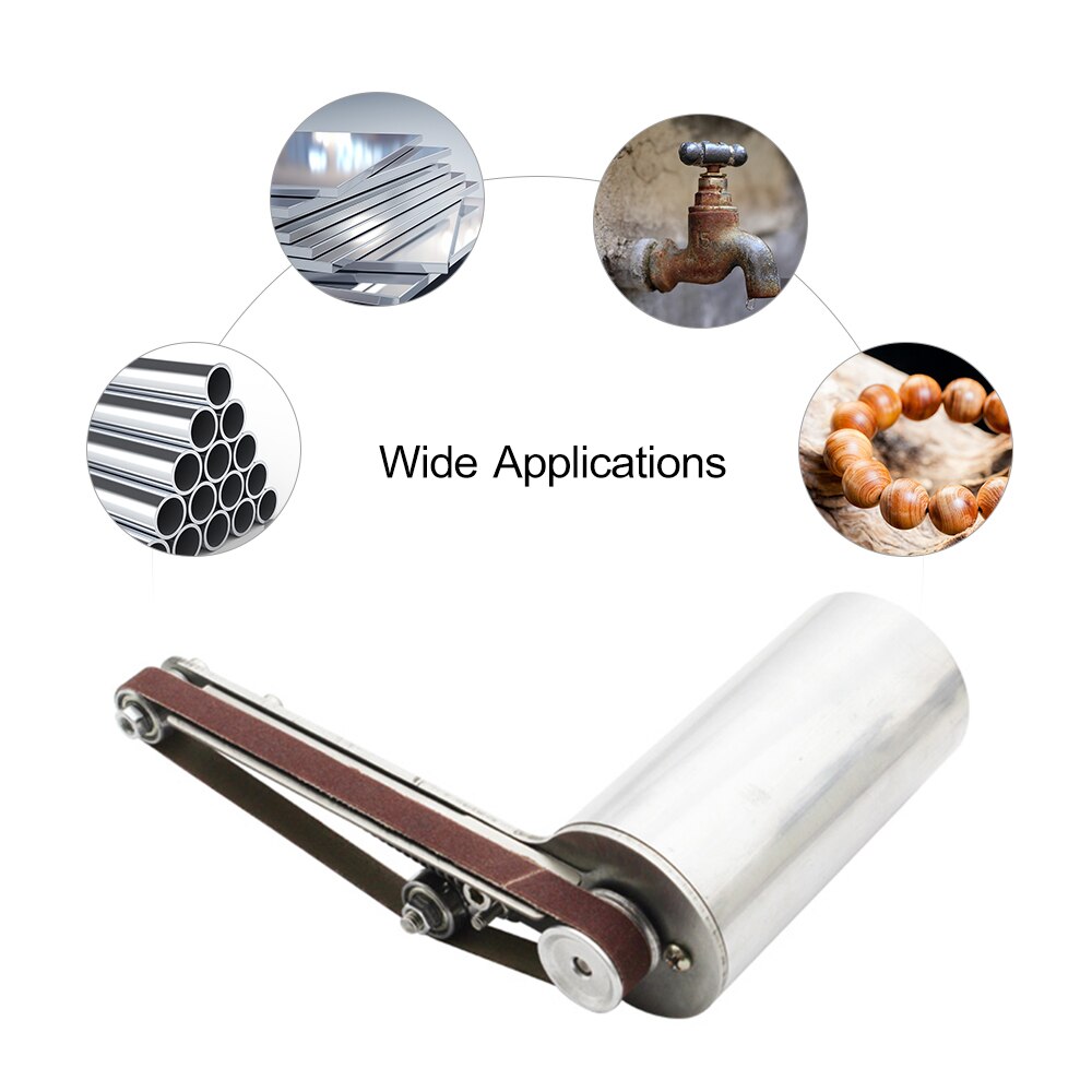 Portable Mini 24V 90W Electric Polisher Stainless Steel Belt Sander with 10PCS Sander Belts for Plastic Aluminium Iron Polishing