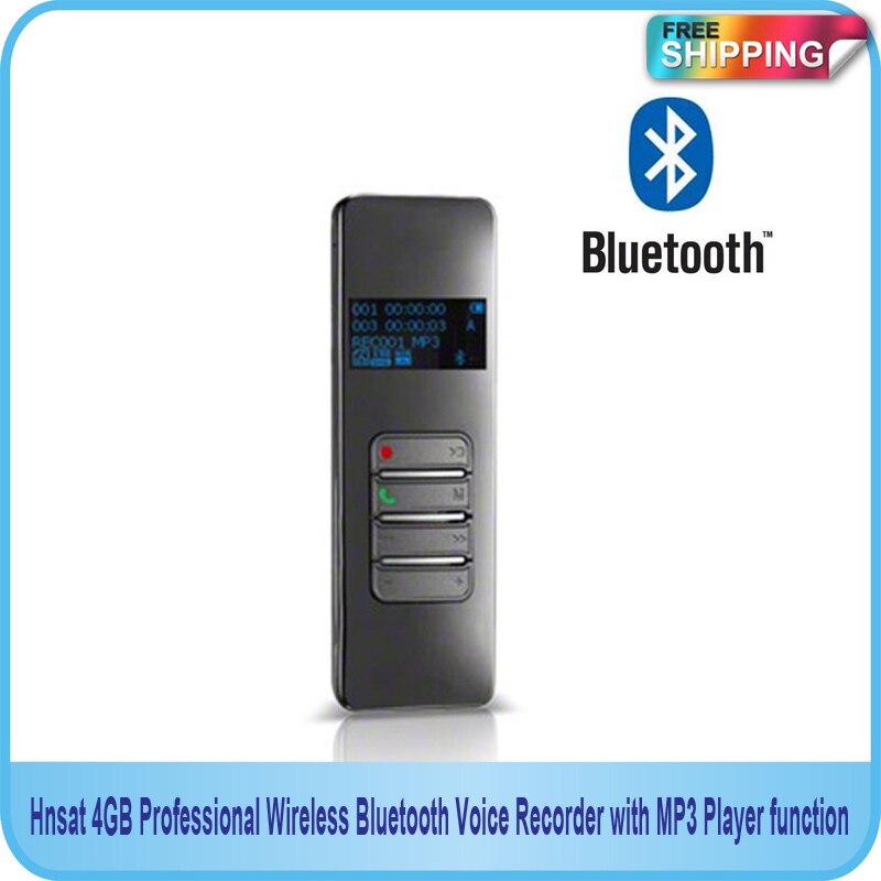 Hnsat 4Gb Professionele Draadloze Bluetooth Usb Voice Recorder Met MP3 Speler Functie !