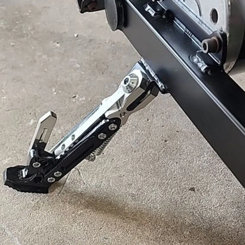 Universele Motorfiets Standaard Zijsteun Kick Beugel Voet Stand Verstelbare Zijstatief Legering Motor Parking Kickstand
