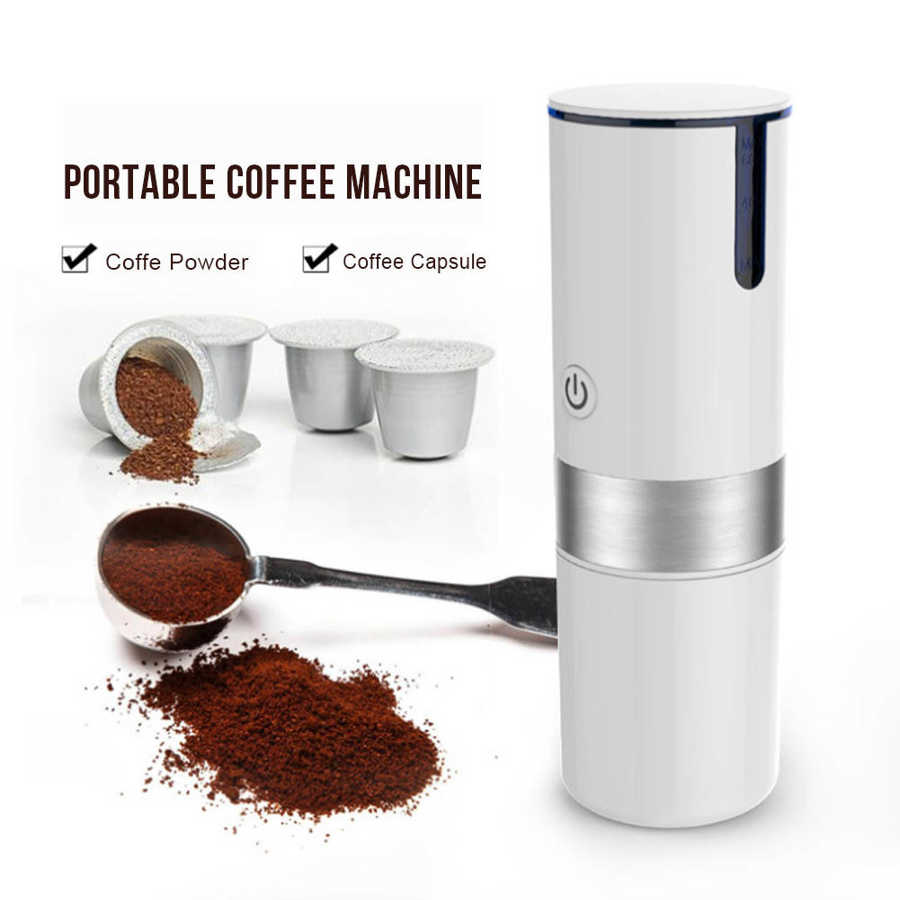 Kaffemaskine husholdnings fuldautomatisk kaffekapsel maskine bærbar mini usb elektrisk kaffemaskine maskine hvid bærbar