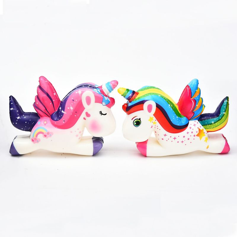 Kawaii jouet de licorne colorée, parfum de pain à montée lente, doux, Simulation amusante, anti-Stress, de noël pour enfants