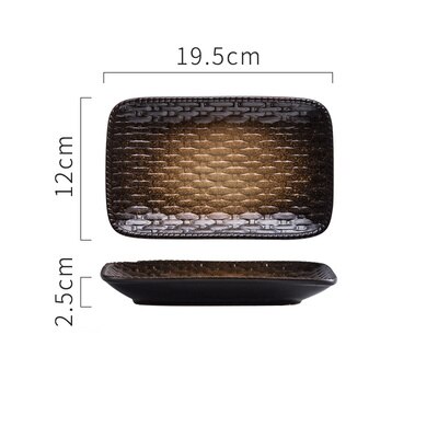 Eecamail japansk stil keramisk servise sushi tallerken tallerken sashimi tallerken brød tallerken lang tallerken kald tallerken: Stil d liten