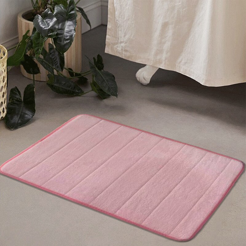Speicher Schaum Schlecht matt für Schlecht Nicht Unterhose Bad Teppich Samt Dicke Weiche Komfortable Wasser Saugfähigen Waschbar Schnelle Trocknen Teppich: Rosa / 50-80cm