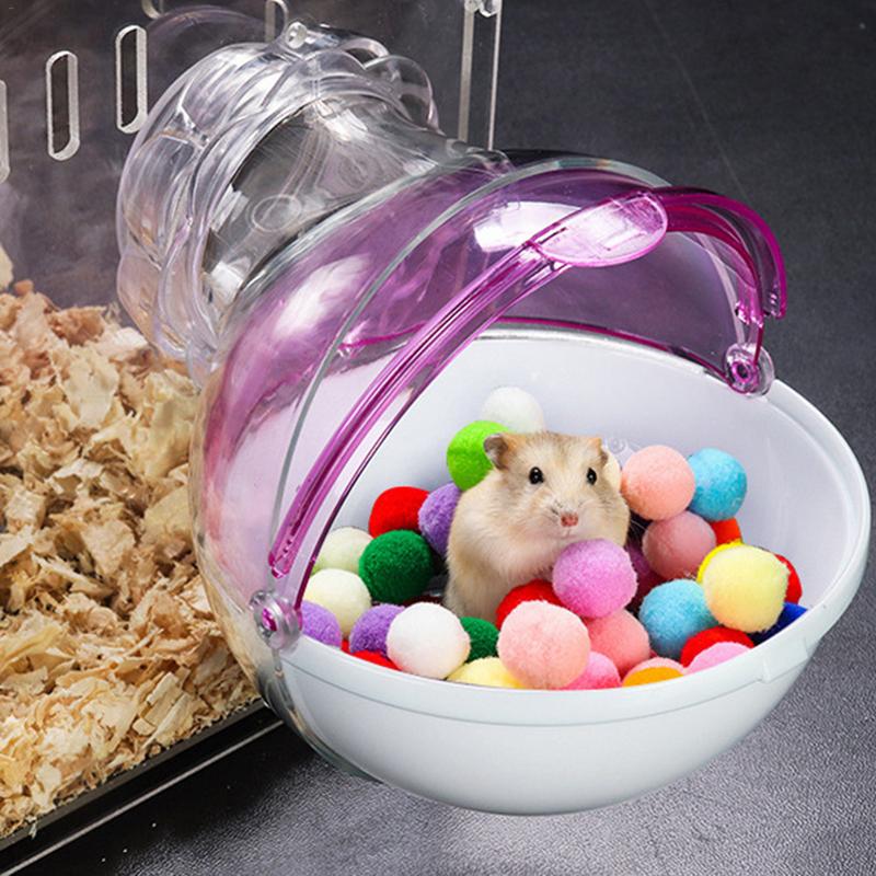 Small Pet Animal Cage External Bathroom with Toilet for Chinchilla Hamster Guinea Pigs Small Animal Bathing