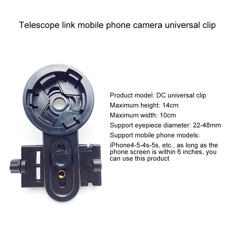 Teleskop specielt tilbehør mobiltelefon tilslutning klipbeslag til kikkert monokulær holder holder øje med