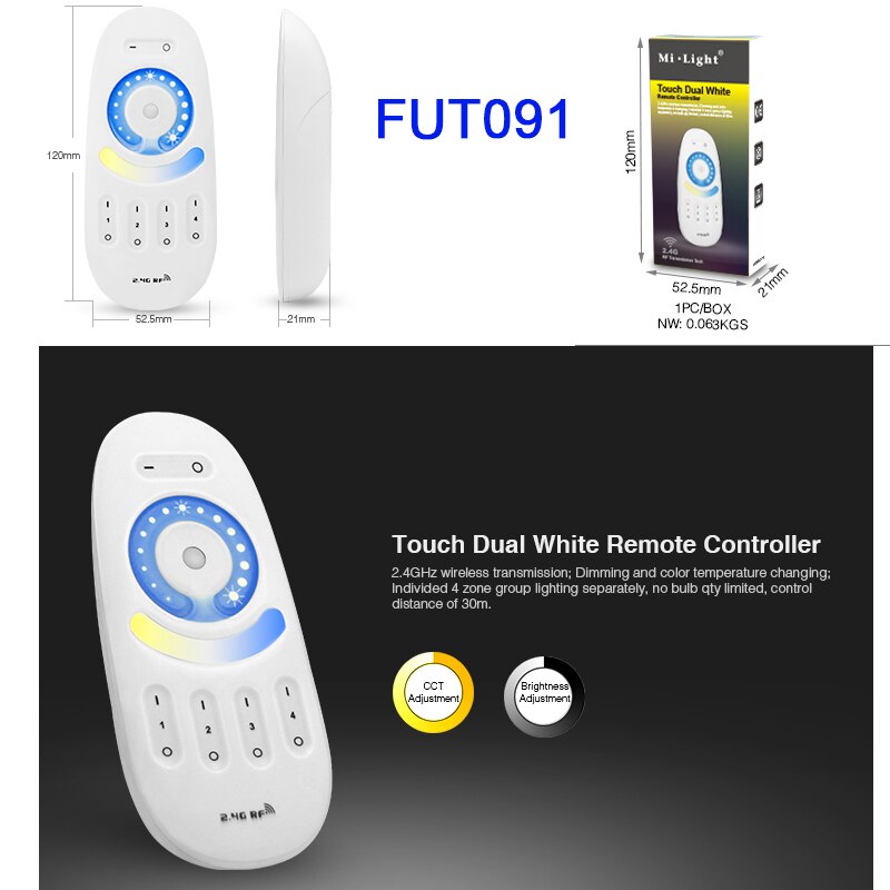 Miboxer 220v pl2 40w farvetemperatur led panel lys driver 2.4g cct smart panel fjernbetjening  b2/t2/ fut 091/ fut 006/ fut 007