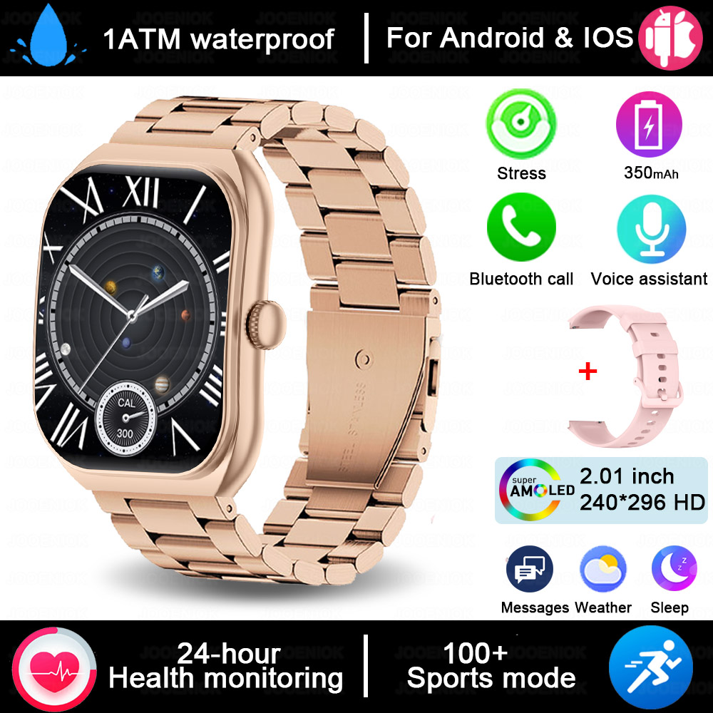 2025 Nuovo 2.01-Pollici Grande Schermo HD Smartwatch 1ATM Impermeabile Modalità Multi-sport Frequenza Cardiaca Chiamata Bluetooth accorto guarda per XIAOMI: Marrone