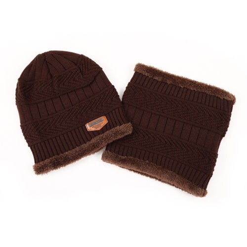 Brand Mode Vrouwen Mannen Camping Hoed Winter Beanie Baggy Warme Wol Fleece Ski Cap + Halsdoek Sjaals 2 stks Set