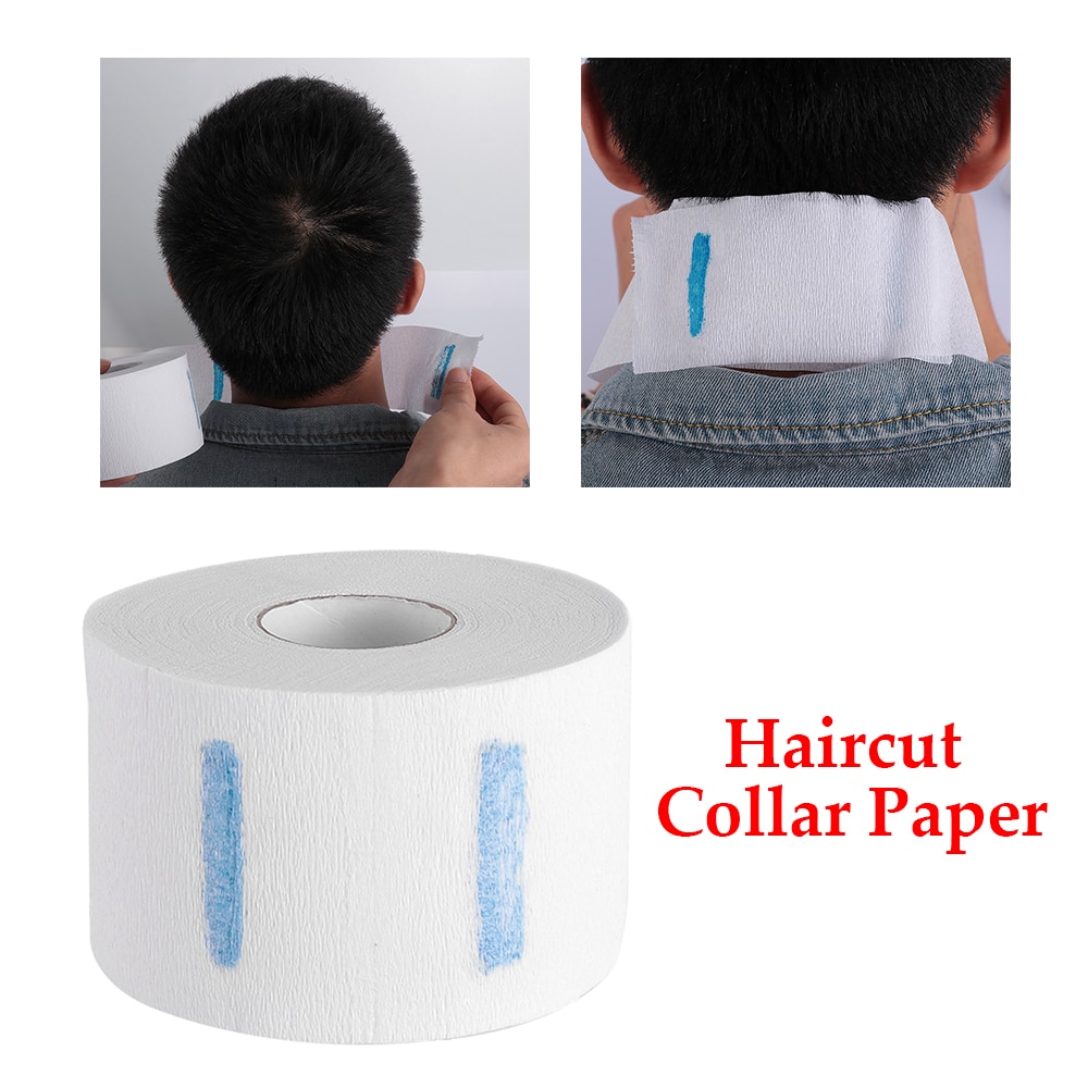 1 rouleau cou à volants rouleau papier coupe de cheveux Salon de coiffure collier accessoire cou couvrant jetable coupe de cheveux collier papier