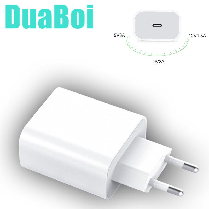 18W 20W Travel Charger QC 3.0 4.0 PD Fast Charge Adapter For iPhone 12 11 X Pro Max Xs EU US Plug USB Type C For Huawei Samsung