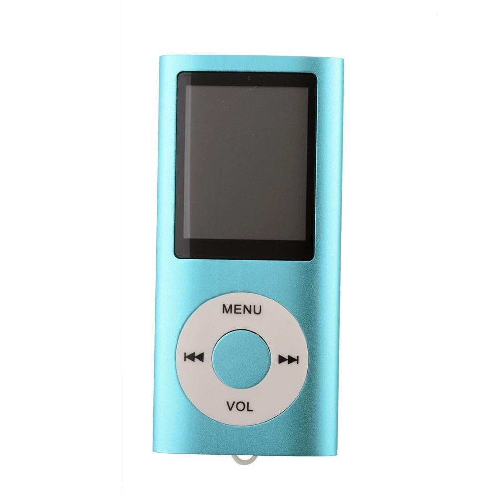 1.8-inch Mp3 Player Music Playing Built-in Fm Radio Recorder Ebook Player With Headphones Usb Cable: Blue