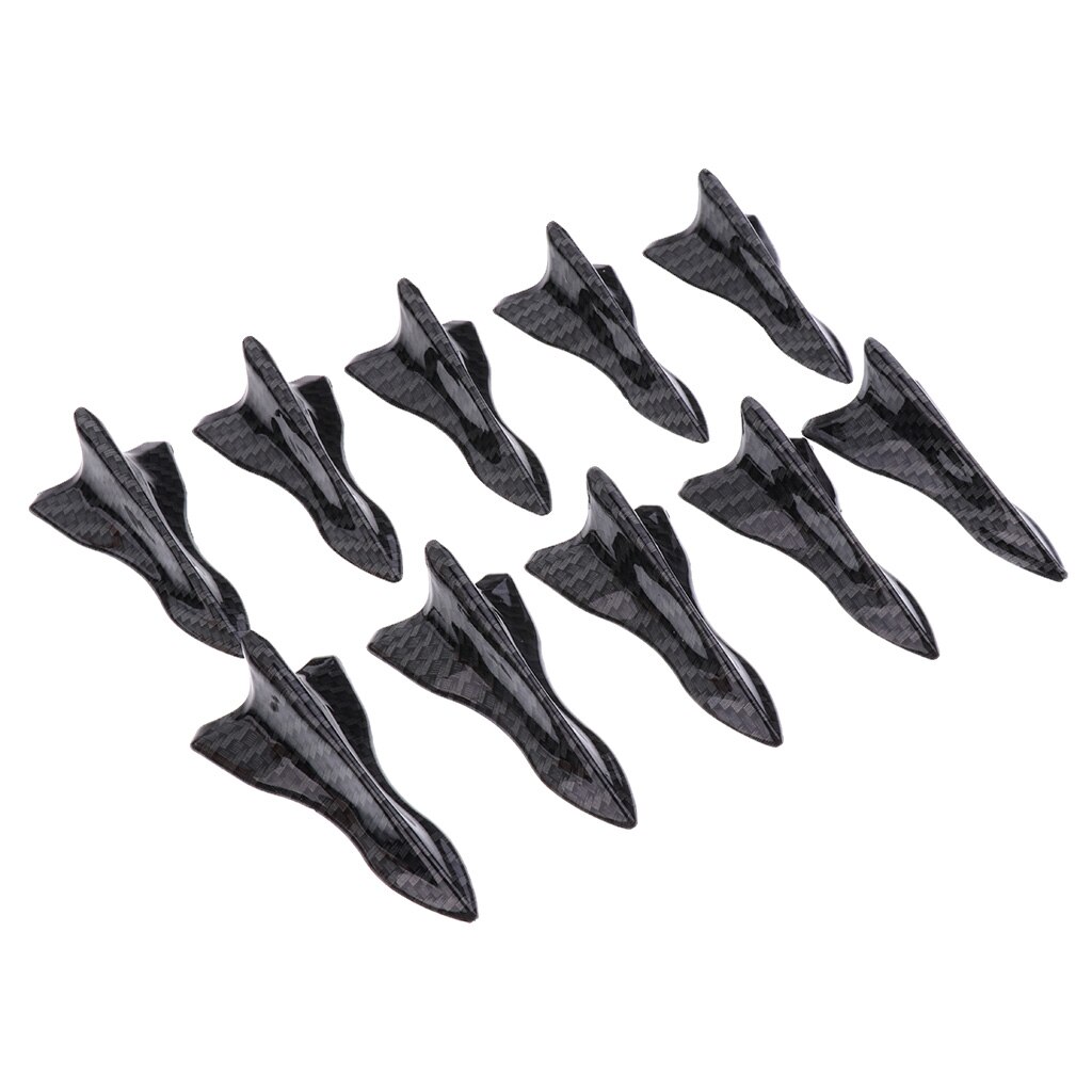 10 Stuks Auto Dak Air Vortex Generator Haaienvin Decoratieve: Carbon Pattern