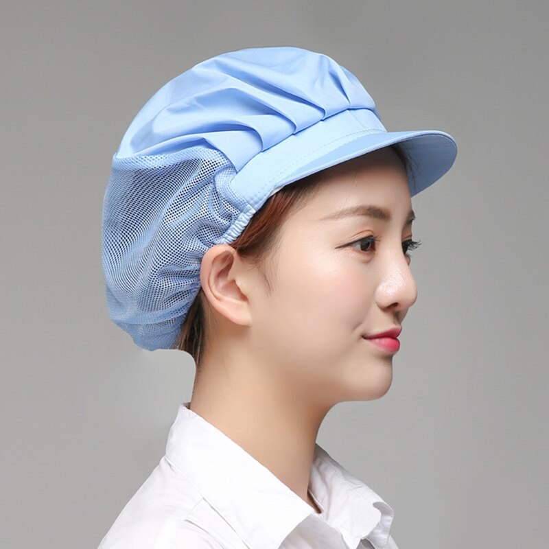 Elastic Mesh Visors Caps Cafe Bar Kitchen Restaurant Hotel Chef Uniform Waiter Work Wear Hats Men Women Breathable Workshop Caps