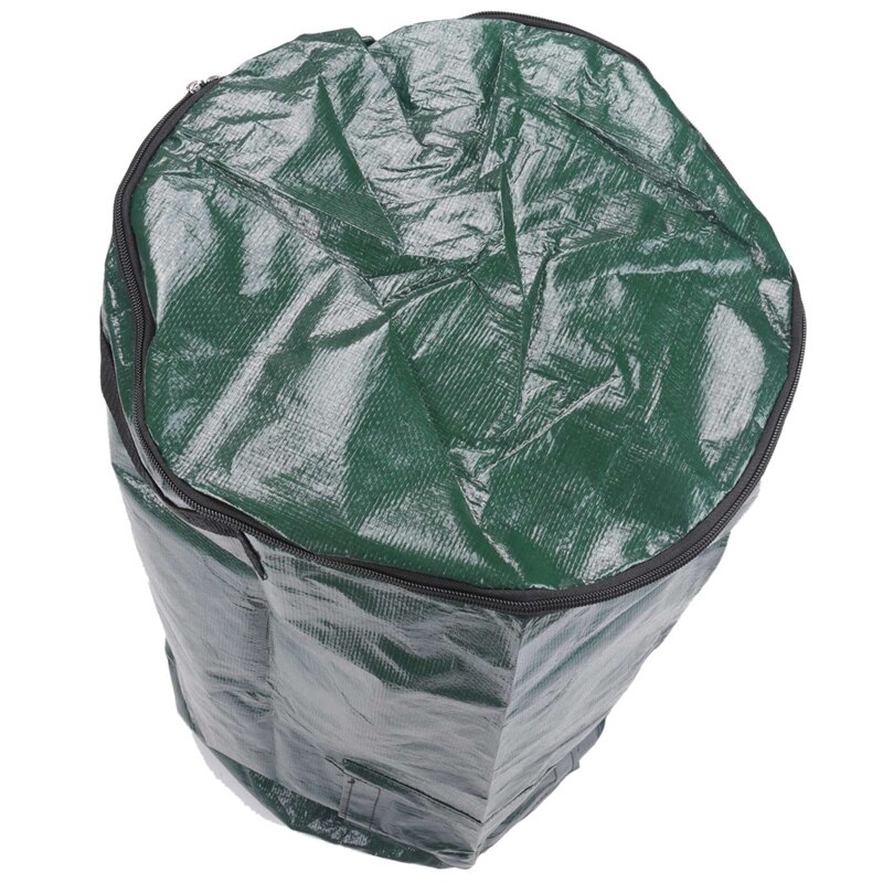 3X Organic Waste Kitchen Garden Yard Compost Bag Environmental PE Cloth Planter Waste Disposal Organic Compost Bag-S