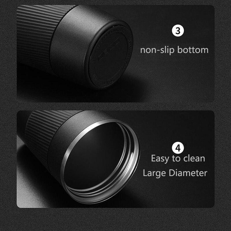 380ml/510ml Double-layer Stainless Steel Thermal Insulation Coffee Mug Car Travel Non-slip Thermos Office Mug High-end