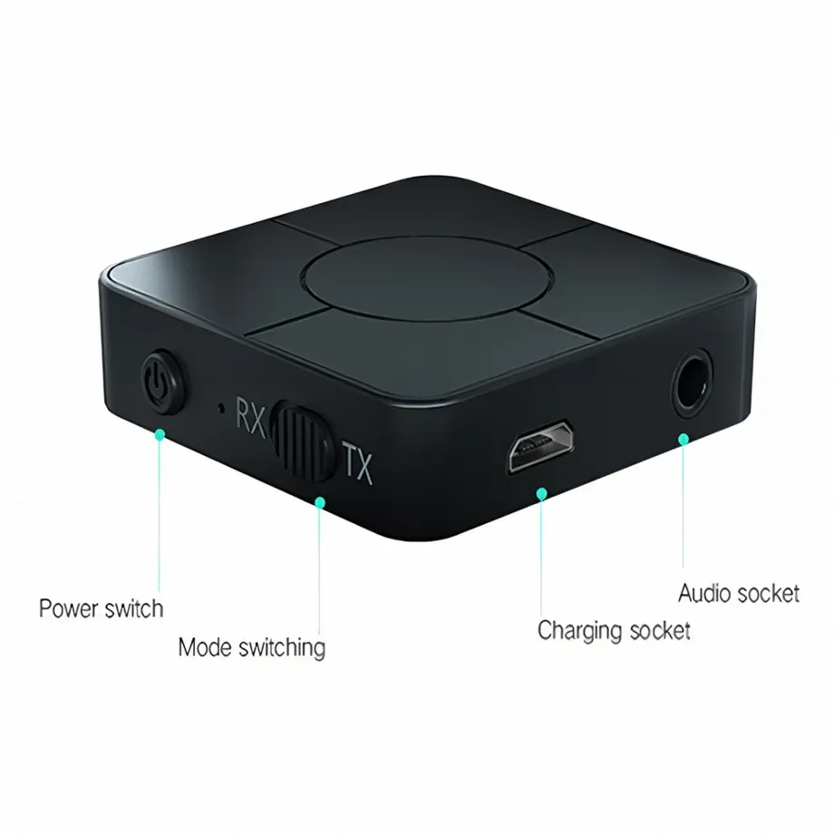 KN326 Bluetooth 5.0 Audio Transmitter Receiver 3.5Mm AUX Jack RCA Wireless Music Audio Adapter With Mic For Car PC TV Headphones: Default Title