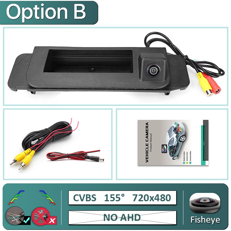GreenYi 170° 1080P HD AHD Vehicle Rear View Camera For Mercedes Benz C Class CLA W205 W117 Car: B-720x480-155deg