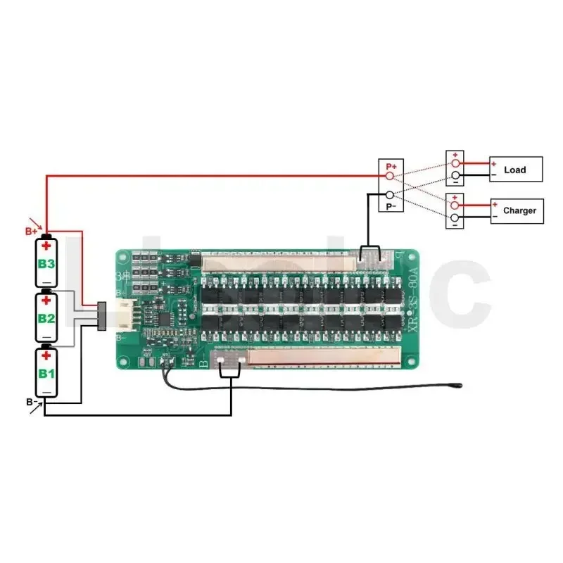 12 V 3S 4S Lifepo4 Li-Ion BMS mit Gleichgewicht NTC 18650 Lithium-Batterie 20 A 40 A 50 A 100 A 150 A 200 A Ladung Entladung Schutz Bord