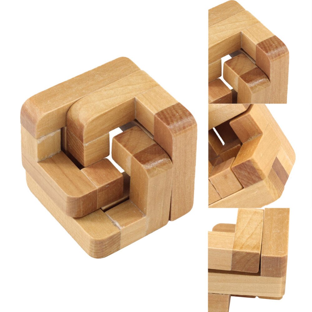 FAI DA TE 3D Giocattoli di Puzzle Di Legno Kong Ming Blocco Luban Giocattoli di Montaggio della Sfera del Cubo Sfida IQ Cervello Giocattoli di Legno Giochi per Bambini giocattoli di formazione