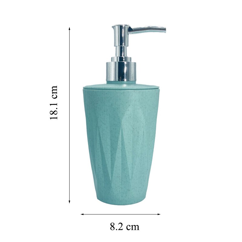 370ml Wheat Straw Liquid Soap Dispensers Bathroom Emulsion Dispensing Bottle Presser Soap Dispensers