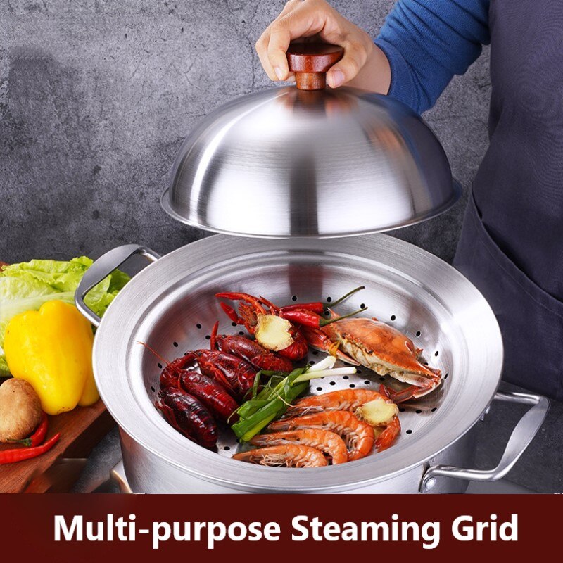 Multipurpose Cooking Baking Steamer Stainless Steel Steamer Basket Rice Cooker Steamer Food Steaming Tray Cookware Kitchen Tools