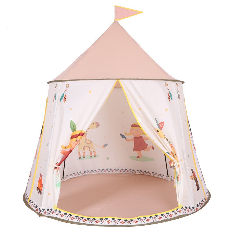 Kid Tent Huis Draagbare Prinses Kasteel Aanwezig Hangen Vlag Kinderen Teepee Tent Spelen Tent Verjaardag Christmas