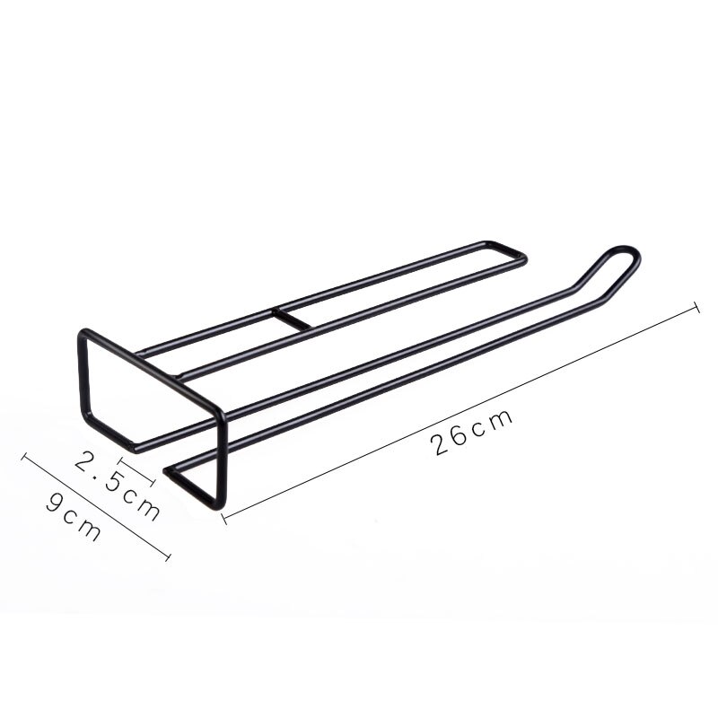 Estante de hierro para almacenamiento de copas, soporte colgante para copa de vino al revés, sin clavos, , para debajo del gabinete del hogar, 045