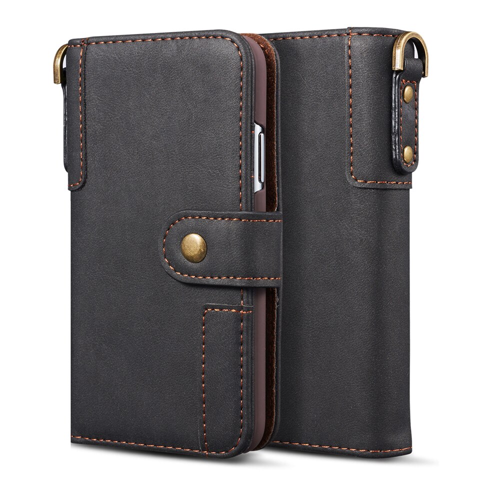 Luxe portemonnee tas telefoonhoesje voor huawei  p30 / p30 pro  / p30 lite / nova 4e vakken kaartslot magnetische knop flip cover coque: Voor huawei nova 4e / Zwart