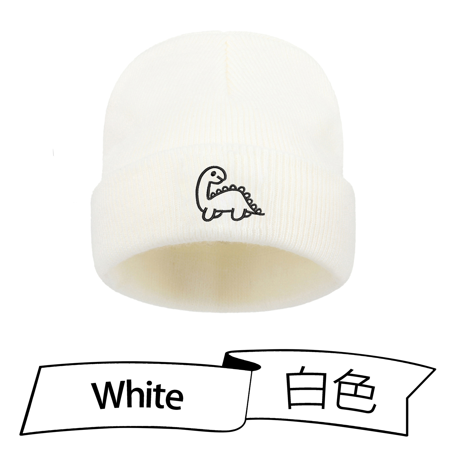 Chapeau de bébé pour enfants, chapeau tricoté brodé pour -né, mignon dinosaure, bonnets pour enfants, garçons et filles, chapeau d'hiver pour la maison