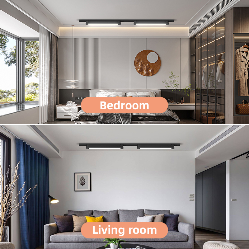 Led pista de luz decoração do quarto para o quarto sala estar holofote escritório loja roupas casa conjunto ferroviário luminária teto