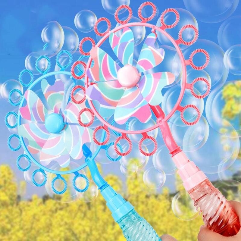 Bubble Wand Vijf Gat Hartvormige Windmolen Bubble Creatieve Kinderen Outdoor Speelgoed Bubble Speelgoed Bubble Windmolen Speelgoed 1pc Wand X8Q2