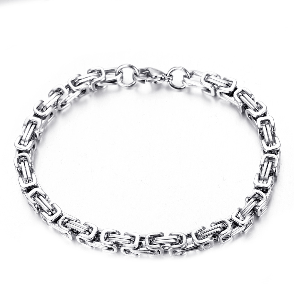 Mais novo 316l pulseira de aço inoxidável das mulheres dos homens wholelsale pulseira 4mm cor ouro masculino mão elo corrente pulseira hip hop jóias