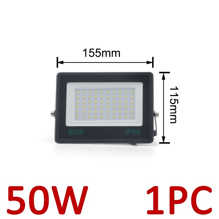 foco led exterior 300W , Reflector LED de 220V, IP66 focos led para casa exterior, proyector LED impermeable, iluminación de 200W, 150W, 100W, 50W: 50W