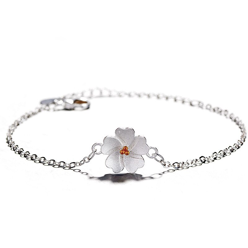 Ty94 flor cherry blossom pulseira presentes femininos