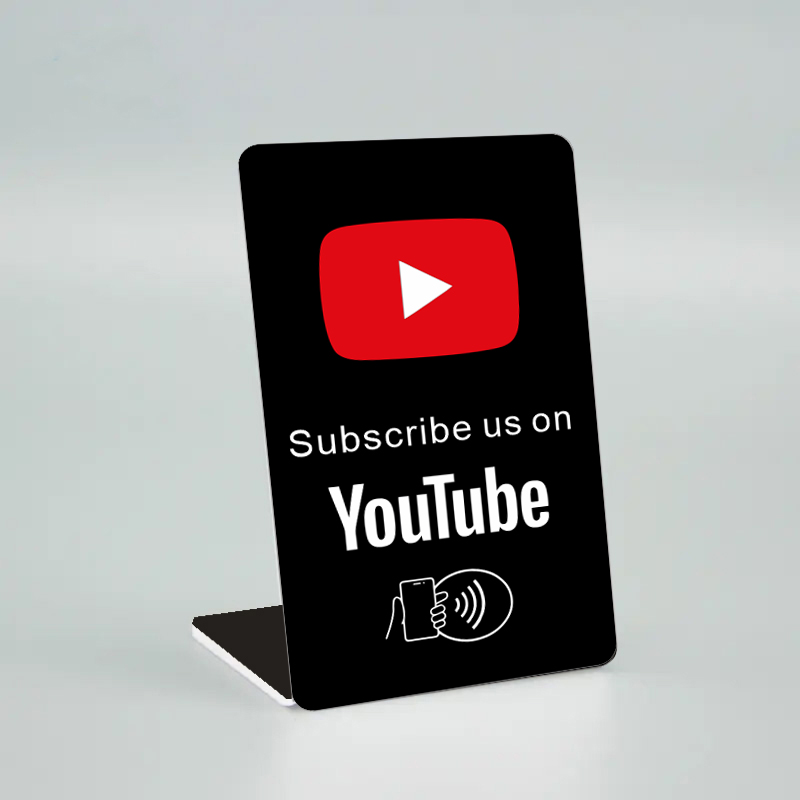 Review ons op Yelp digitale NFC-standaardweergave - Smart Tap-kaart voor reputatiebeheer: Champagne