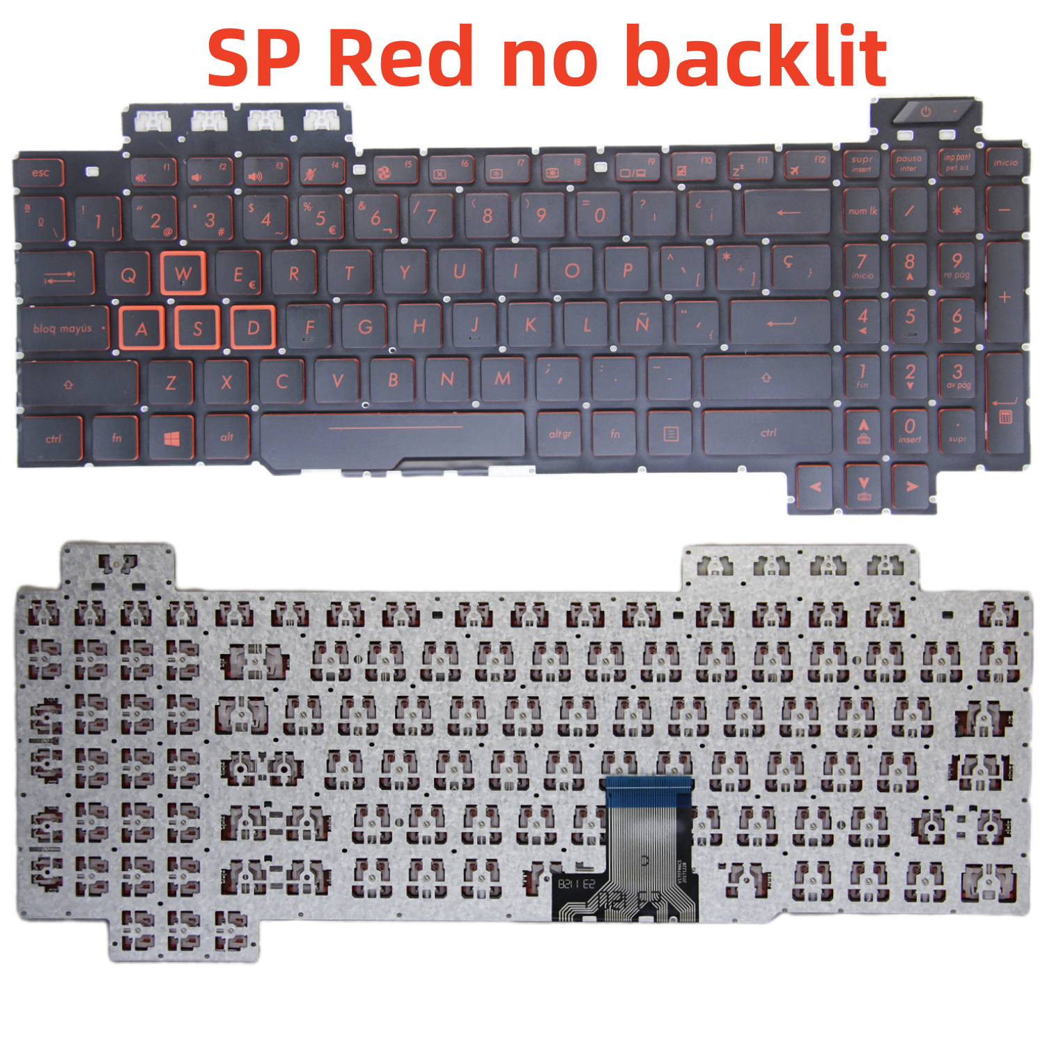 100 % neue uns/SP/RU-Tastatur für Asus Tuf FX80 FX86 FX95 FX505 FX504 FX705 ZX80G FZ80 FX80G GL703G Englische Laptop-Tastatur mit Hintergrundbeleuchtung: Rosa