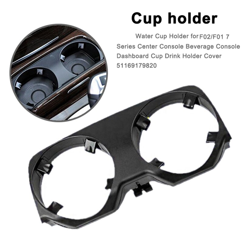 Bil mittkonsol mugghållare kopp dryck hållare lock för bmw 7- serie 730 740 750 760 f01 f02 f04