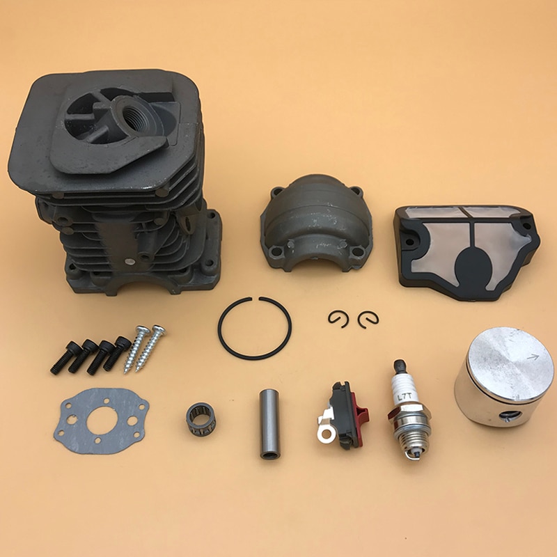HUNDURE 38mm 40mm culasse Piston Pan montage vis bougie Kit pour HUSQVARNA 142 137 141 136 essence tronçonneuse pièces