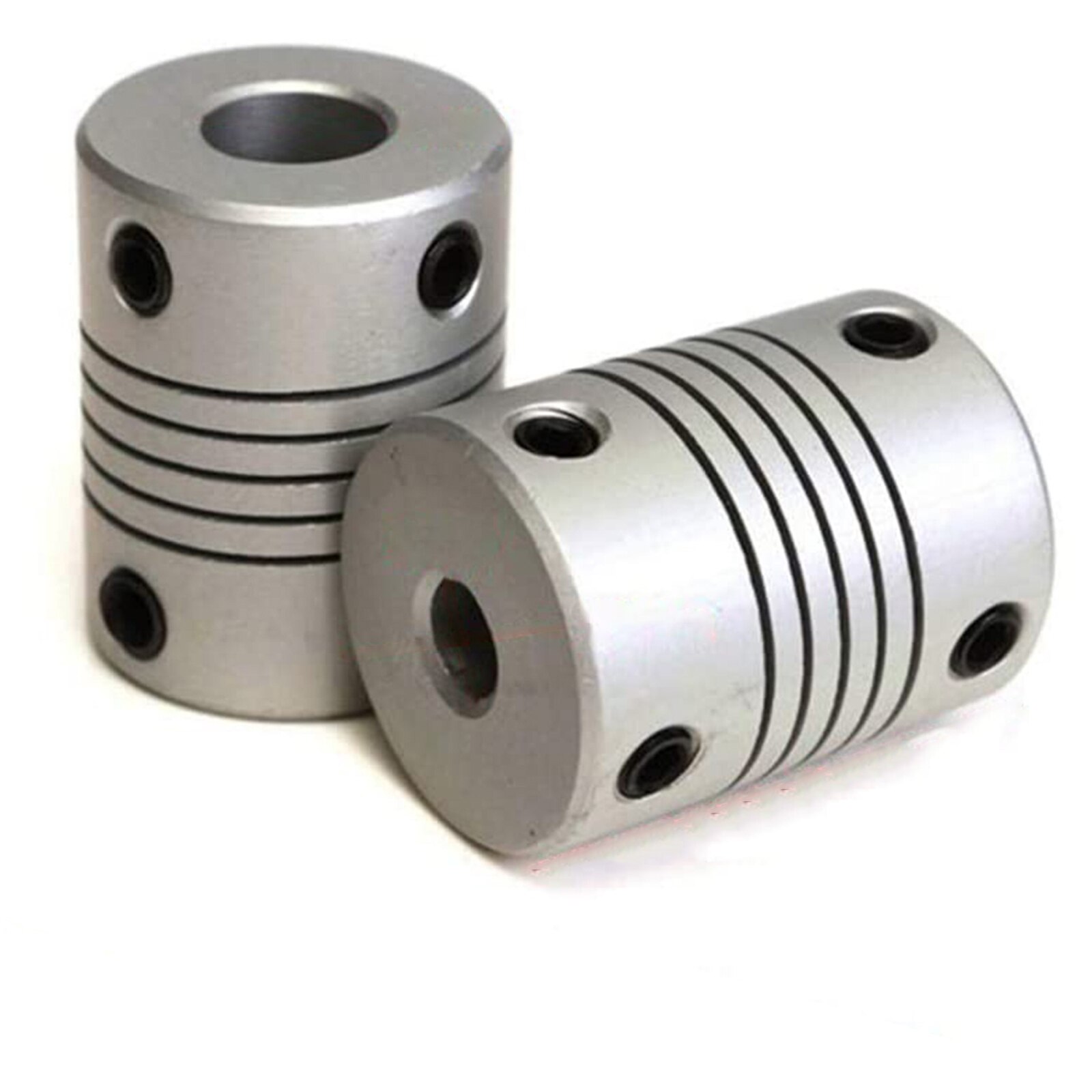 2 Pcs Aluminium CNC Motor Jaw Shaft Coupler 5x8mm Flexible Coupling For Stepper Motor Coupler Shaft Couplings 3D Printer Z Axis