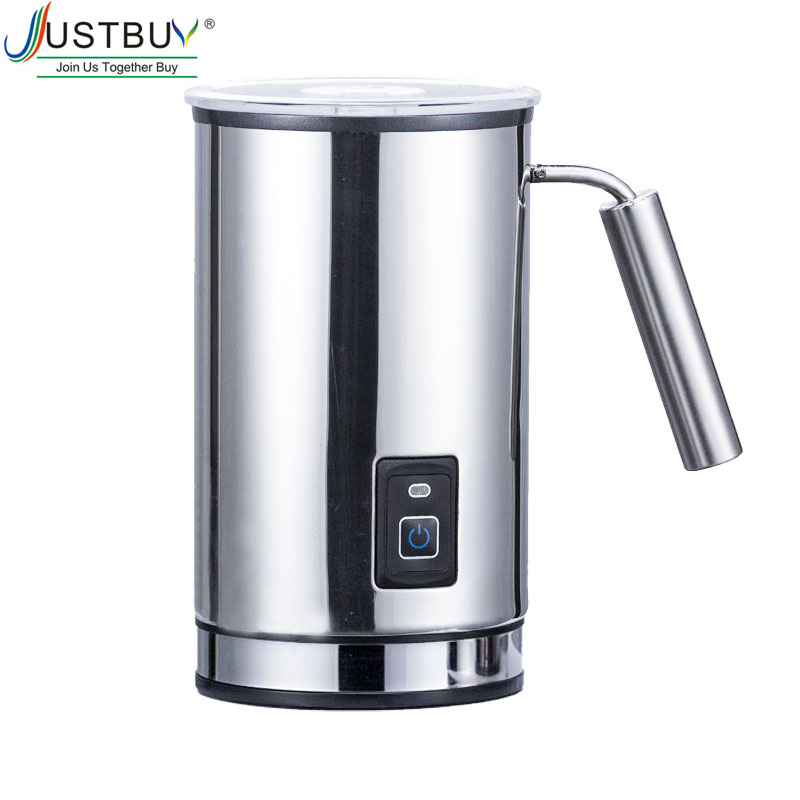 Stainless Steel 3 Function Automatic Milk Frother Milk Steamer Electric Cappuccino Machine Foamer /Cold: UK Plug