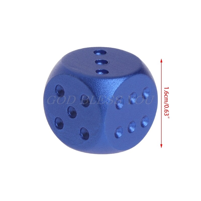 Dices Aluminum Polyhedral Metal Solid Club Bar Dice Playing Game Tool 16X16X16mm