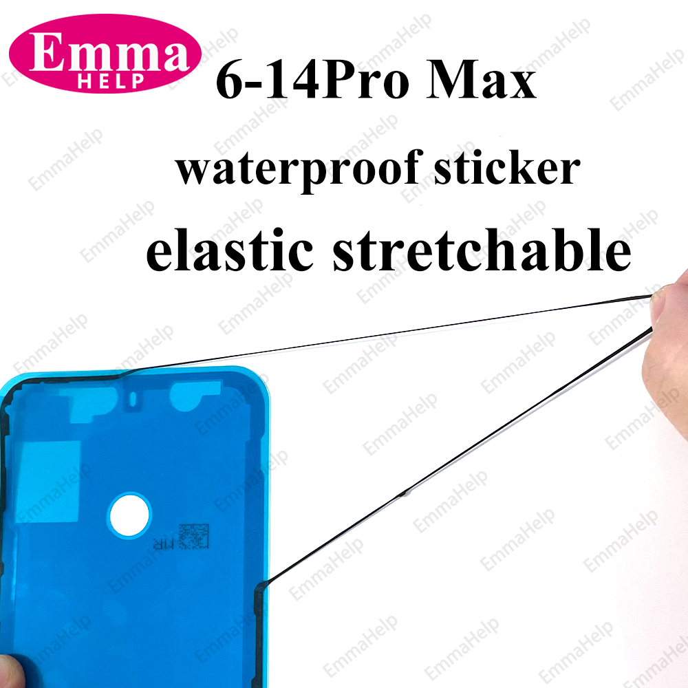 Adhesivo adhesivo impermeable OEM para iPhone 11, 12, 13 Pro Max X XR XS 7 8Plus, pegamento precortado, marco LCD, cinta de pantalla, sello de bisel, 5 uds.