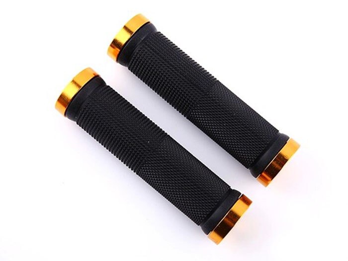25# Bike Accessories Mountain Cycling Bike Bicycle Mtb Handlebar Grips Rubber Anti-slip Handle Grip Велосипедные Аксусуары: Gold
