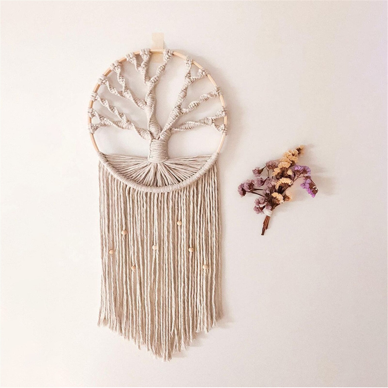 Bohemian wandtapijt macramé wandkleed dromenvanger wanddecoratie boho geweven gebreid wandtapijt huisdecoratie