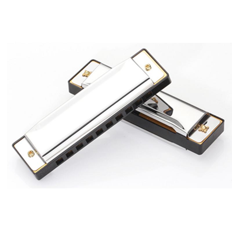 Keep harmonicas 10 huller 20 tone key of c sølvfarve blues jazz rock folkemusik musikinstrument diatonisk harpe  hk00490