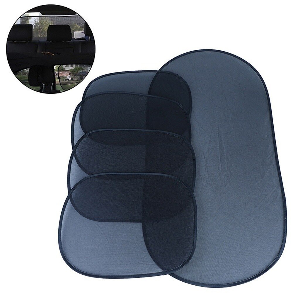1/2/5pcs Car Window Sun Shades Cover Anti-UV Mesh Shade Curtain Protector