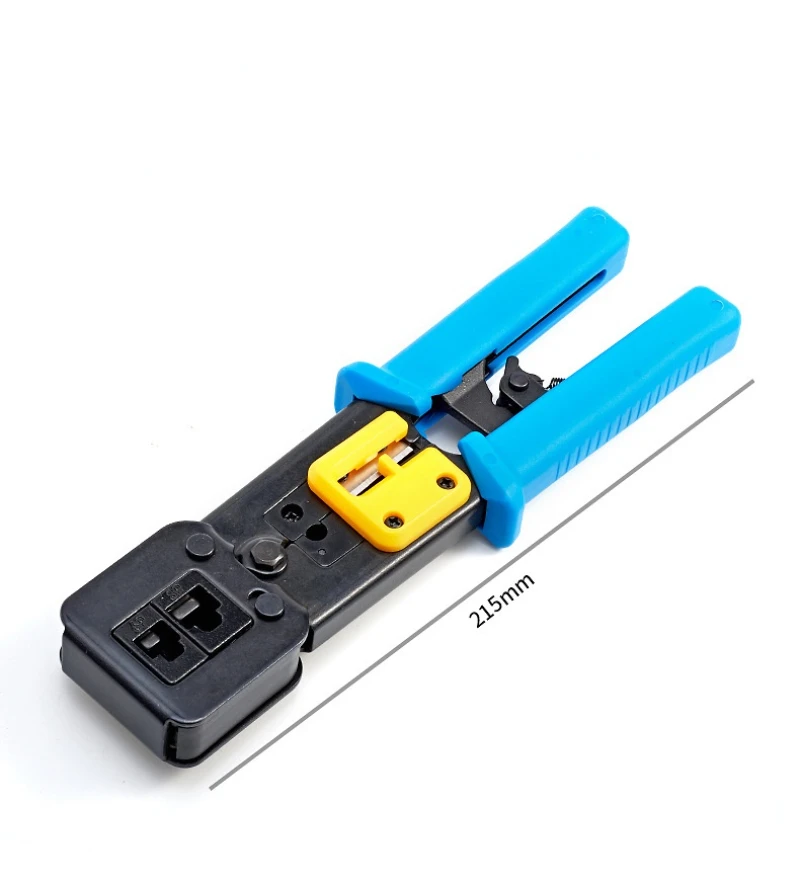 Rj45 krimptang met doorvoeropening voor cat 5 cat 5e cat 6 krimptang voor  rj45/rj12 normale en einddoorvoerconnectoren